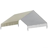 HOHOVYVY Hühnerstallabdeckung,Hühnerstall Dachabdeckung Für Hühner, Enten Und Kaninchengehege Wetterbeständiges Oxford-Gewebe Mit Optimaler Dachneigung(White)