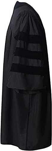 Graduationforyou Unisex Deluxe Doctoral Graduation Gown, For Faculty, Professors And Students. Black Gown No Piping #TOP3