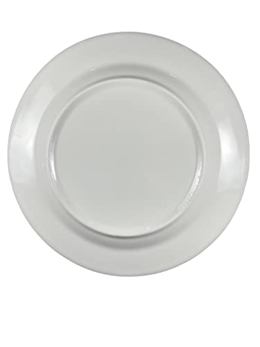 Generic Ceramic Bread And Butter Plate 8In (Set Of 2) Dessert Salad Appetizer Pasta Bread Porcelain Plates, Multicolor, White And Blue, 8In Diameter, Pack Of 2 Pcs #TOP5