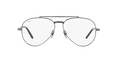 Image of Ray-Ban unisex-adult Rx8225v Aviator Titanium Pilot Prescription Eyewear Frames