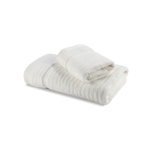 Immagine prodotto: Caleffi Stripe Asciugamano con Ospite, Cotone , Panna, Standard, 73856