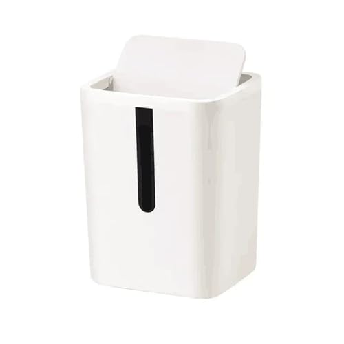 Mini cubo de basura escritorio papelera pequeña gris y blanca para evitar el desorden