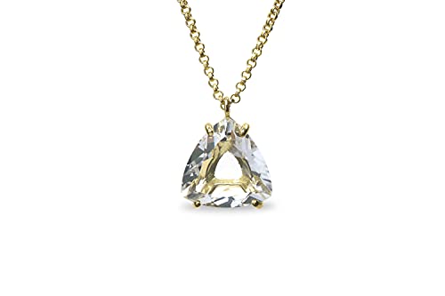 Collier quartz clair or 14k, le bijou cristallin élégant à porter au quotidien