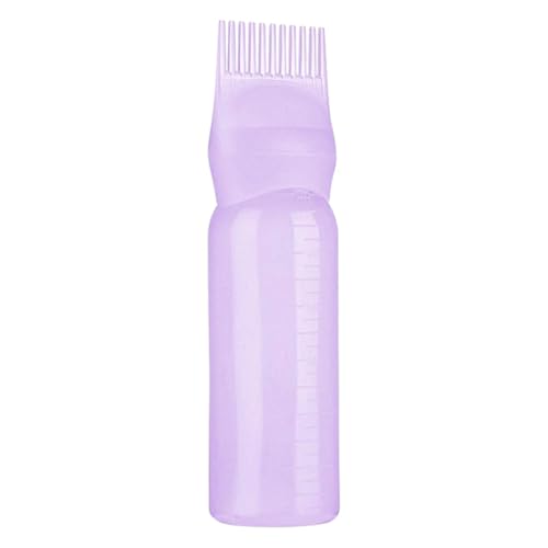 Botellas Aplicadoras Peine Raíz con Cepillo, Aplicador De Botella Para Teñir El Cabello,Peine De Raíz Con Escala, Aplicador Portátil Plasti-c, Para Lubricación Del Cebello Teñir El Cabello