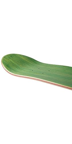 Image of CCS Flames Skateboard Deck - Black /Green - 8.38 inch x 32.00 inch