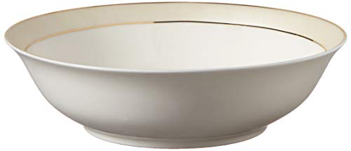 Lorren Home Trends La Luna Bone China 57-Piece Beige Border With 24K Gold Trim Dinnerware Set, Service For 8 #TOP4