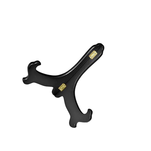 dijiusidy Trätallrikshållare Tallriksställ Fotoramsställ För Utställning Av Foton Kokböcker Och Dekorativa Föremål Träbilder Kokböcker Konstfat Fest Bröllop, Svart, L