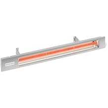 Infratech SL-4024 SS Slimline Series Single Element Electric Patio Heater 63.5"Long, 4000 Watts, 240 Votls, Silver Finish