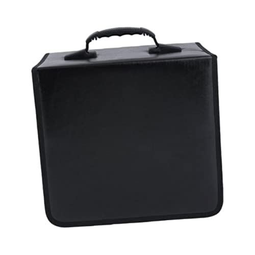 MUCKLILY Disc Portable CD Wallet Holder Bag Case Organizer Capacity Media Storage Box for Dvds Convenient Travel Black