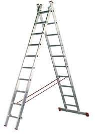 Escaleras alum. 2 tramos 09 peld.