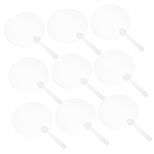 COHEALI 丸型うちわ 透明 手持ち 応援うちわ DIY 30個セット PVC扇子 飾り 落書き 手軽塗装可能 コンサート ライブ 応援 ファンサ うちわ ウェディングプログラム 透明うちわ パーティー絵画ファン 空白の落書きファン 夏祭り 花火大会