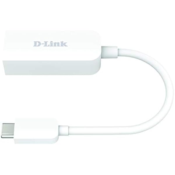 D-Link Adapter Ethernet DUB-E250 USB-C na 2,5 G, USB-C na RJ45 2,5 Gigabit LAN, kompatybilny z Thunderbolt 3, Mac OS i Windows.