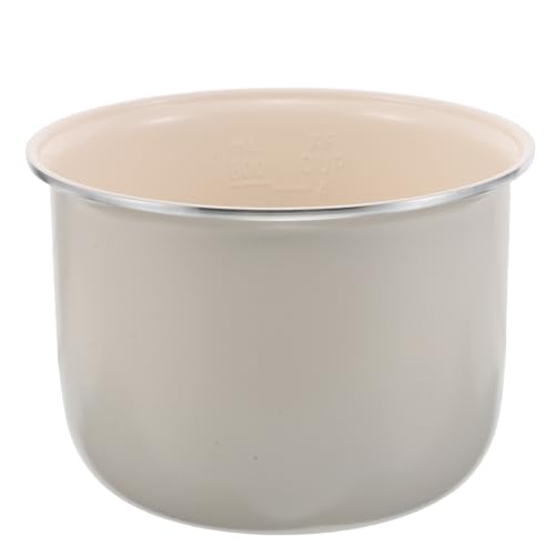 Angoily Rice Cooker Inner Pot - 1.26 Quart/1.2 L Instant Insert Replacement Parts - Pressure Cooker Cooking Liner - Ceramic Glaze Inner Bowl Accessories White