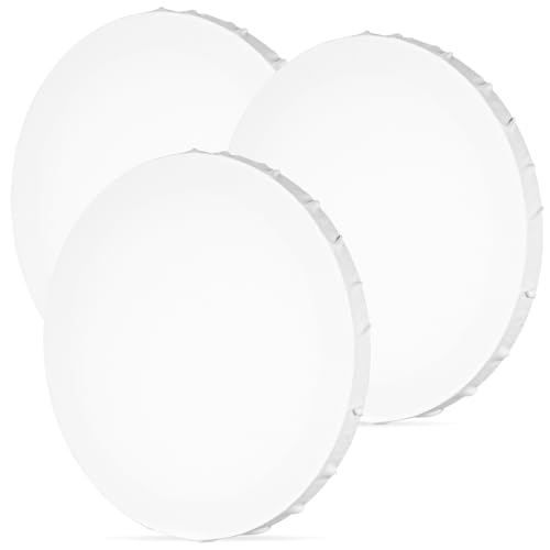 Mobestech Lot de 3 Panneaux de Toile pour Peinture Ronde 20X20 CM en Coton et Lin Cadres Ronds pour Peinture à L’Huile et Acrylique Fournitures Artistiques Solide pour DIY et Loisirs