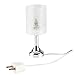 Waldosia 2PCS 1:12 Scale Dollhouse 12v Powered Modern Table Lamp