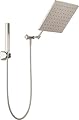 Delta Faucet 10-inch Raincan Shower Head and Hand Held Shower Combo, Brushed Nickel Square Shower Head, Rainfall Shower Head, Hand Shower, 1.75 GPM Flow Rate, Spotshield Brushed Nickel 75527-SN