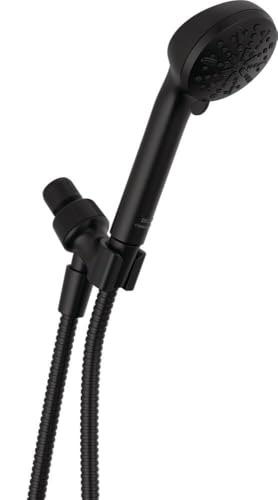 Delta Faucet 4-Setting Handheld Shower Head, Black Shower Head with Hose, Showerheads & Handheld Showers, Handheld Shower Heads, Detachable Shower Head, Hand Shower 1.75 GPM, Matte Black 75413BL - image 1
