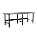 Stackbin Corporation Stackbin Workbench, 3505 Series, Maple Butcher Block Square Edge, 96"W X 36"D, Blue