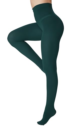 Image of DUCMODA Womens 80 Denier Opaque Tights, Women's Soft Solid Color Footed Pantyhose, High Waist Stocking with 30+ Colors