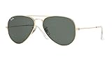 Ray-Ban RB3025 AVIATOR LARGE METAL 001 62M Gold/Gray Green Sunglasses For Men For Women + BUNDLE with Designer iWear Complimentary Care Kit -  Luxottica