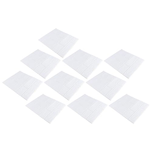 HONMEET Pegatinas de Pared 3D Efecto Ladrillo Mural Adhesivo de 10 Piezas Papel Pintado Autoadhesivo de Material Xpe Tamaño 35X38 CM Decoración para Hogar Cocina y Oficina