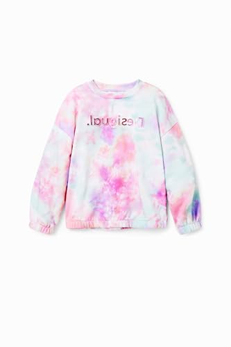 Desigual Little Girl's Sudadera Tie-Dye Logo