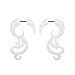 New 2026 Unisex 1 Pair Black Acrylic Cheater Stretcher Flesh Earrings Pumk Style Spiral Ear Taper Gauges Expanders Tunnel Plugs Jewelry Fashion Trendy Accessories Creative Gift For Women And Men