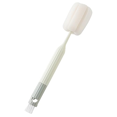 CIMAXIC Cleaning Brush Bottle Cleaner Brush Bottle Soft Brush Household Bottle Brush Multi-Function Cup Brush Whiskey Cups Cleaner Water Accessory Water Bottle Brush Cleaner White Pp