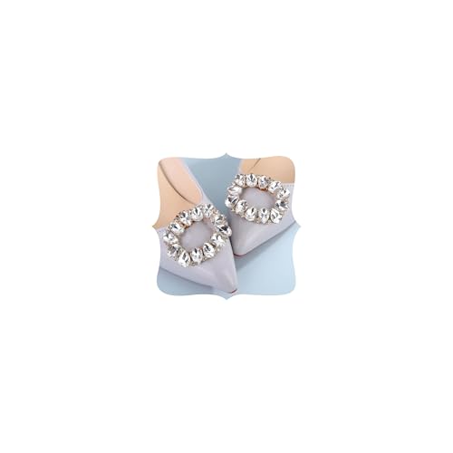 Pinces à chaussures strass ovales pour mariage et soirées de bal de fin d'année