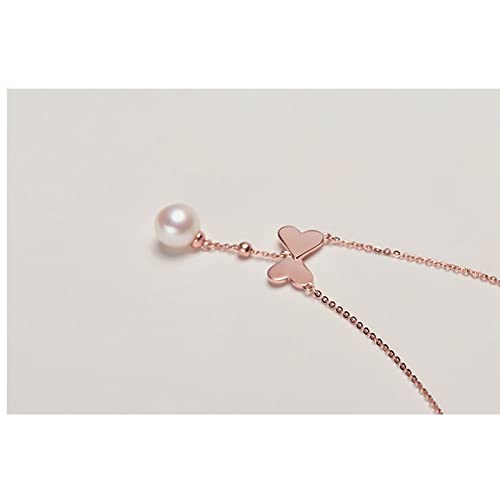 Collier perle en eau fraîche blanche pendentif argent S925 femme