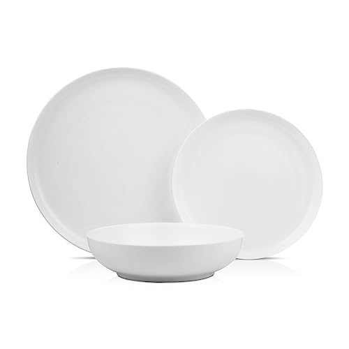 Stone Lain Gabrielle Formal Bone China Dinnerware Set For 8, White #TOP5