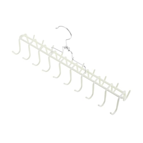 LALADEFIEE Space Saving Non Slip Coat Hook Organizer with Rotatable Hooks for Closet and Bathroom Heavy Duty Tie and Belt Holder for Scarves and Accessories Storage