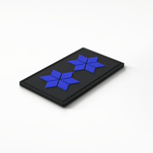 Patch Force - Dienstgradabzeichen Polizeimeister (PM) mittlerer Dienst (mD) - Als Abzeichen für Polizeiuniform, Schutzweste, Einsatztasche, Jacke oder Rucksack - 3D rubber klett patch - 7,5 x 4,0 cm