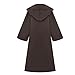 Bichingda Adult Robe Hooded Cloak Halloween Christmas Party Cosplay Costume Vampire Tunic Hooded Uniform Brown