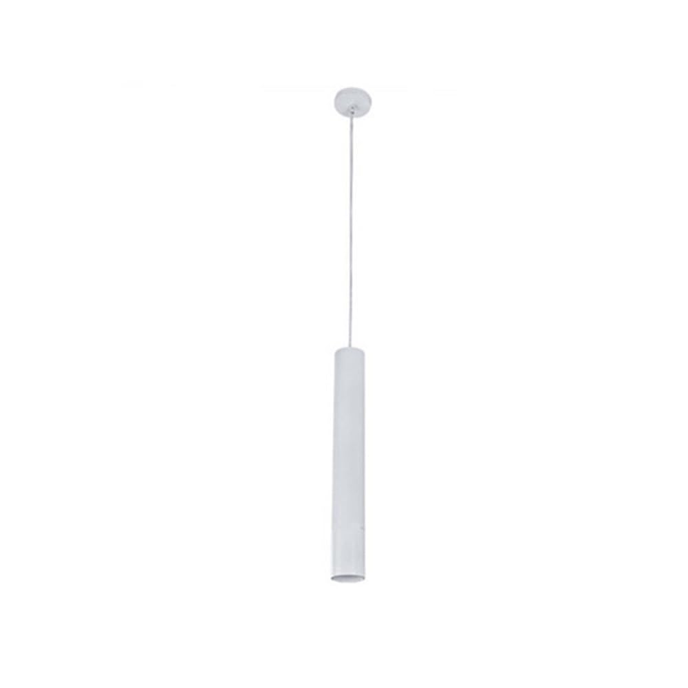 Suspension LED cylindrique en aluminium blanc 20cm réglable