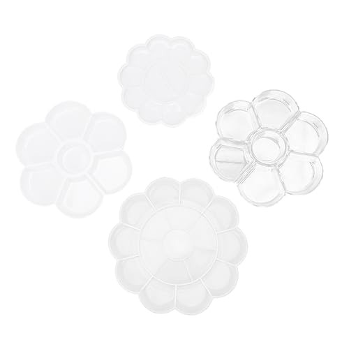 HOMSFOU 4Pcs Color Mixing Board Hand Grip Paint Tray for Artists Durable Palette for Watercolor Craft Projects Lightweight Reusable Mixing Tools