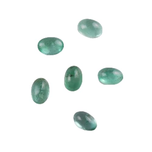 Émeraude zambienne pour création de bijoux uniques : 50 cabochons naturels 6x4 mm
