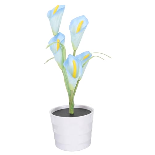 Gadpiparty Luces Decorativas Solares Patio Piscina Césped Decoración Ligero Adornos De Jardín Al Aire Libre Flores Linternas Solares Afuera Plantas Tela De Seda Impermeable Led Sky-blue