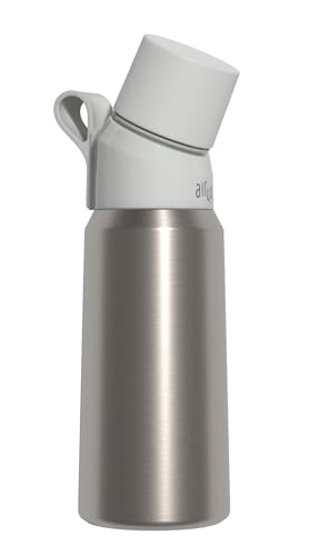 air up® 28oz Silver Steel Insulated Water Bottle with Straw | Gym Infused Water Bottle