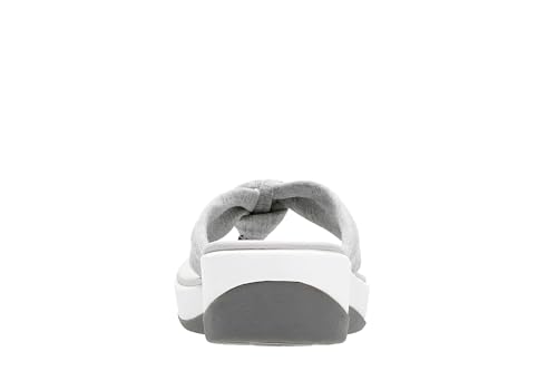 Clarks Women's Arla Glison Flip Flop, Grey Heather Fabric, 6 M US