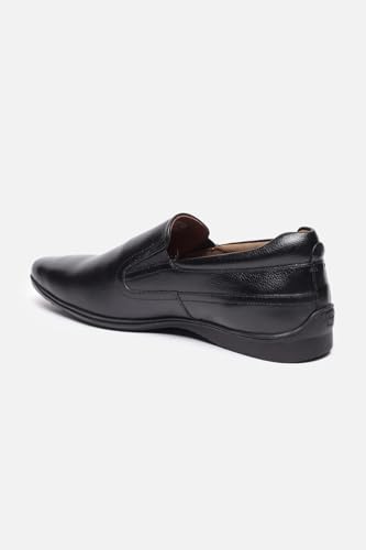 Image of Louis Philippe Men Premium Leather Breathable Lining Material Anti Slip Flat Heel TPR Sole Formal Slip-on Shoes