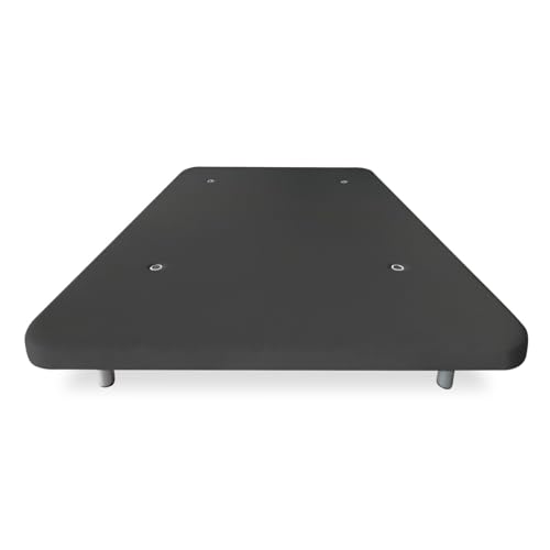 mattfy - Base Tapizada 3D Extra Reforzada, Gran Estabilidad, con Barras de Refuerzo y 6 Patas metálicas roscadas de 25cm, 135x190, Gris Oscuro