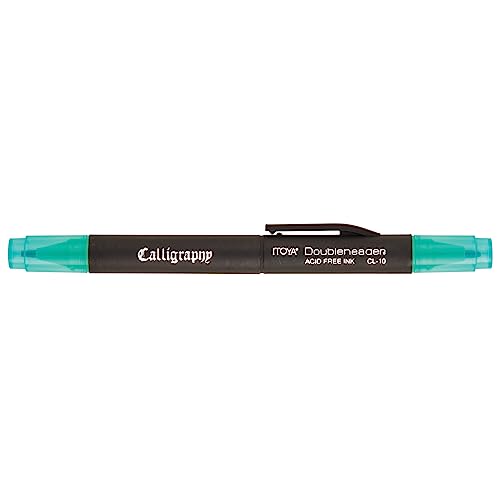 ProFolio by Itoya, Double Header Calligraphy Marker, 1.5mm and 3mm Chisel Tips - Green
