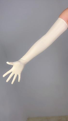 DooWay Super Long latex Gloves Women 28" Stretch Faux Rubber Cosplay Costume Gloves4