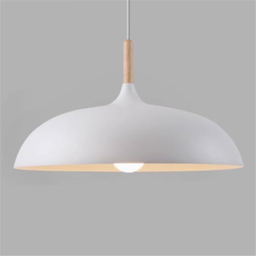 Lámpara de comedor geométrica blanca de 40cm ideal para crear ambientes en cafetería y bar