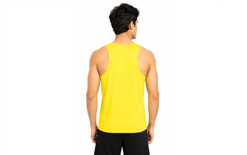 Image of Men's Gym Vest with Run Print, Sleeveless Athletic Tank Top for Running and Workout