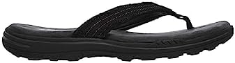 Skechers mens Relaxed Fit¿: Evented - Arven Flip Flop, Black, 8 US | Image 2