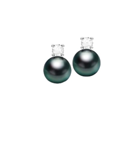 Perle de Tahiti noire boucles d'oreilles en argent pour illuminer vos soirées