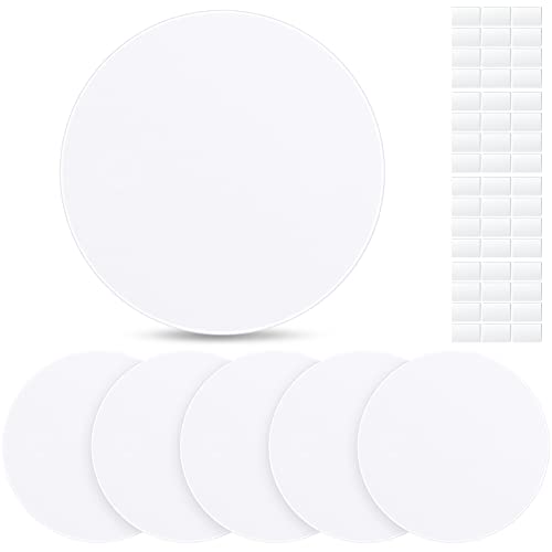 Reviews de Placas planas los 5 mejores. 44 Sosation - 6 placas planas de plástico blanco, 18 cm, con 48 unidades de cinta adhesiva de doble cara para techos o paredes