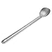 IDOLOVA 1pc Titanium Camping Spoon, 21.5cm x 3.9cm, Long-Handled, Flat-Bowled, Gray Titanium